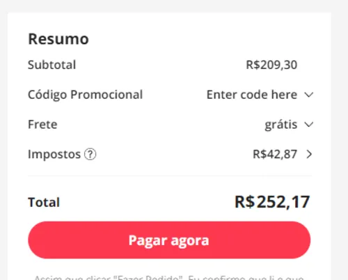 Imagem na descrição da promoção