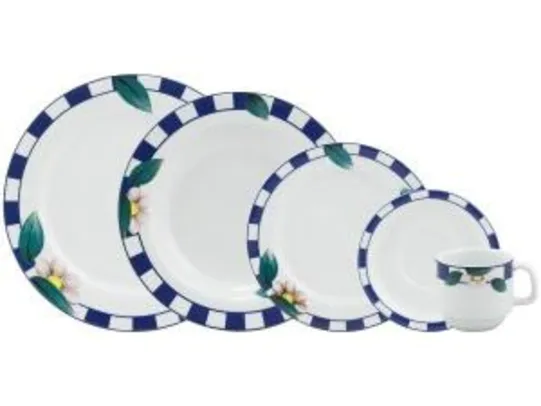 (Clube da Lu) Aparelho de Jantar 20 Peças Schmidt Redondo - Colorido Porcelana Lavínia