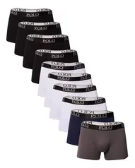 Kit 10 Cuecas Boxer Masculina Polo London Club - Oferta