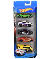 [PRIME]Pacote 5 Carros Sortidos, Hot Wheels, Mattel - não é possível escolher as cores