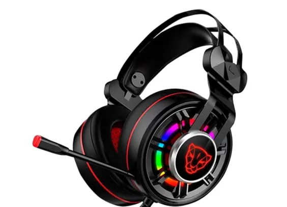 Headset Gamer Motospeed G919 FMSHS0002PTO RGB, 7.1 Virtual Drivers 50mm USB - Preto