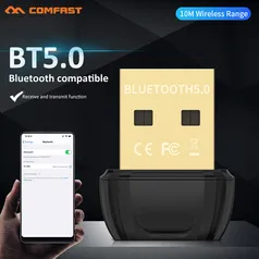 (Novas Contas) Adaptador Bluetooth 5.0 Comfast