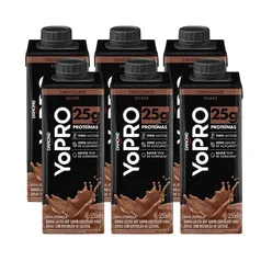 Pack com 6 Unidades YoPRO Chocolate 25G Protein 250ml