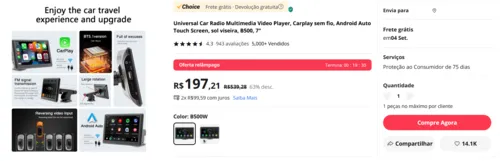 Imagem na descrição da promoção