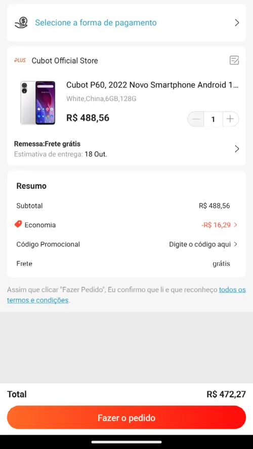 Imagem na descrição da promoção