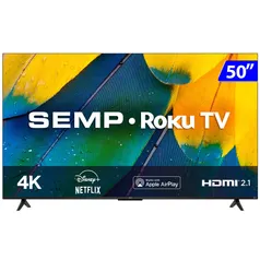 (APP) Smart TV Roku Semp Toshiba LED 50 Polegadas 4K uhd Wi-Fi hdr 50RK8600