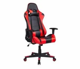 Cadeira Gamer Pelegrin Em Couro PU Reclinável PEL-3012 Preto/Vermelho - R$759