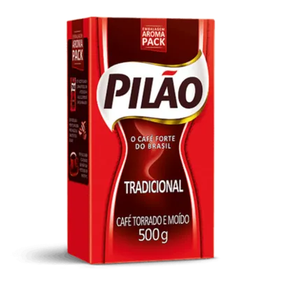 Café Pilão Torrado e Moído Tradicional Vácuo 500g