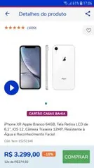 iPhone XR Apple Branco 64GB, Tela Retina LCD de 6,1” | R$3.299