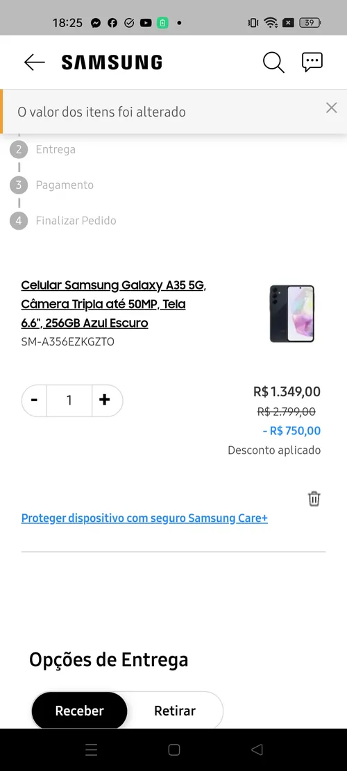 Imagem na descrição da promoção