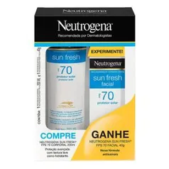 Kit Neutrogena Protetor Solar Corporal FPS70 200ml + Facial FPS70 40g | R$65