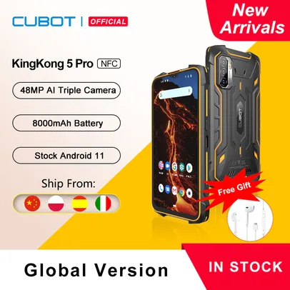 Smartphone Cubot KingKong 5 Pro Resistente a água 4GB+64GB NFC 