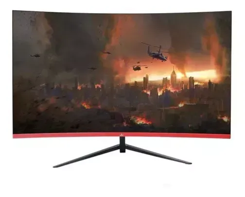 Monitor gamer curvo Concórdia CZ270F led 27 preto e vermelho 110V/220V