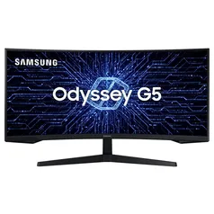 [PrimeNinja R$2909] Monitor Ultrawide 34 Samsung Odyssey G5 VA, Curvo, 165 Hz, 2K