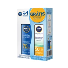 Protetor Solar Nivea Protect Hidrata Fps70 200ml Grátis Protetor Solar Nivea Facial Fps50 50g