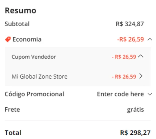 Imagem na descrição da promoção