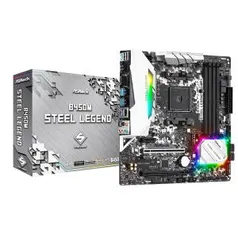 PLACA MÃE ASROCK B450M STEEL LEGEND AM4 DDR4 MICRO-ATX