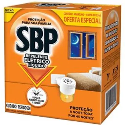 [PRIME+Rec] Repelente Elétrico Líquido 45 Noites Kit Com Aparelho e Refil, SBP | R$10