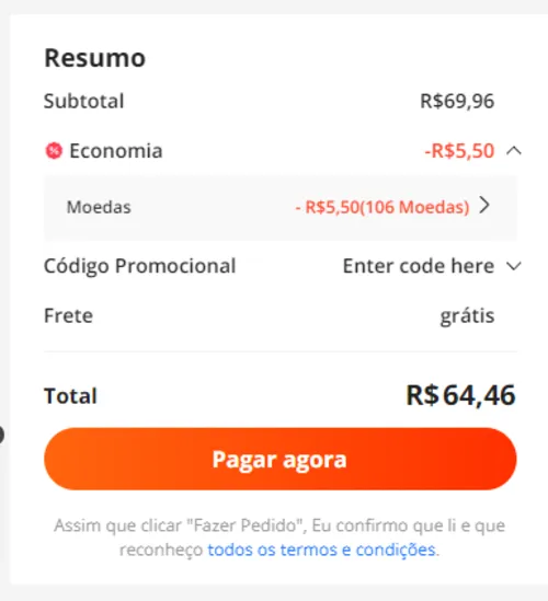 Imagem na descrição da promoção