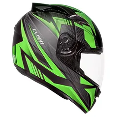 (Prime) Capacete Ebf New Spark Flash - 56/Preto Fosco/Verde | R$175