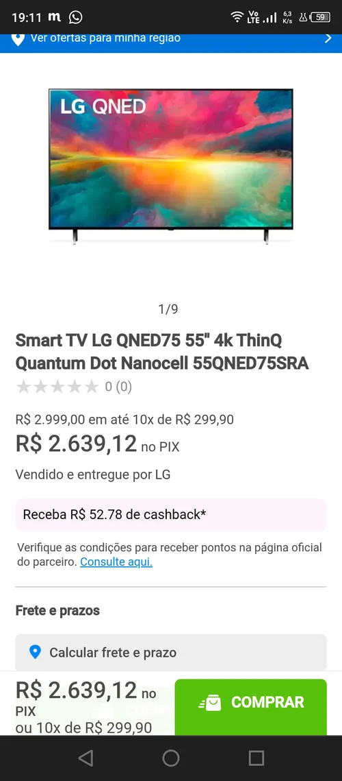 Imagem na descrição da promoção