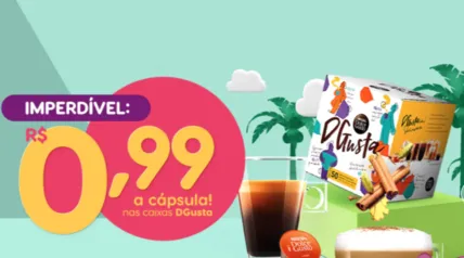 Nescafé Dolce Gusto - Cápsula Lungo e Chai a 0,99 na caixa DGusta