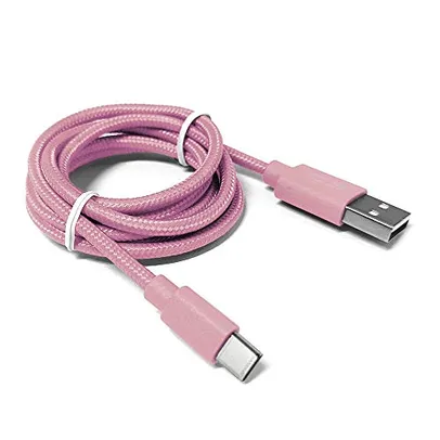 [PRIME] Cabo USB-Micro USB C - C3Plus - 1m - Rosa - 2A | R$ 9