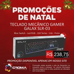 Teclado gamer mecânico switch rgb 104 teclas galax stealthy series STL-03