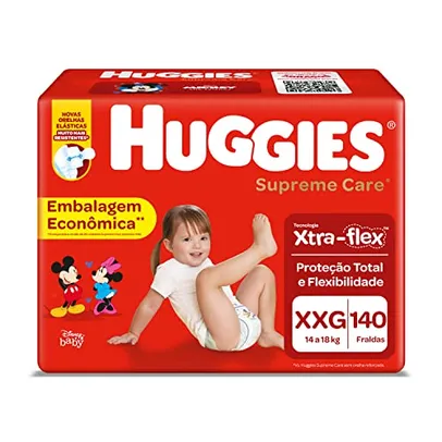 [REC]HUGGIES Fralda Supreme Care XXG - 140 fraldas, Cor: Vermelho