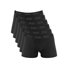 Kit com 6 Cuecas Boxer Black Edition - Polo Match Tamanho:M