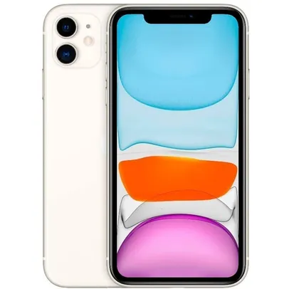 (Ame R$3169) iPhone 11 Apple (128GB) Branco tela 6,1 Câmera 12MP iOS