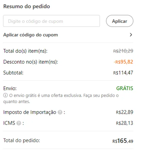 Imagem na descrição da promoção