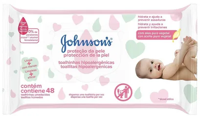 [Cliente ouro + app] Lenço Umedecido Johnsons Baby - Extra Cuidado 48 Unidades | R$6