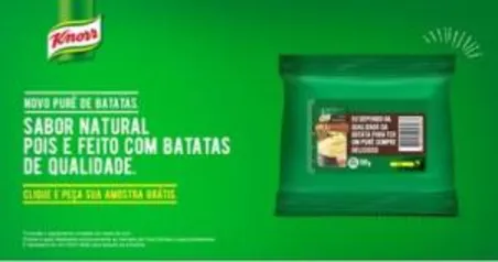 Amostra grátis Purê de Batata Knorr