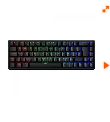 Teclado Gamer Mecânico Akko 3068B Plus Black, RGB, USB/Wireless/Bluetooth, Switch Akko Blue, ABNT2