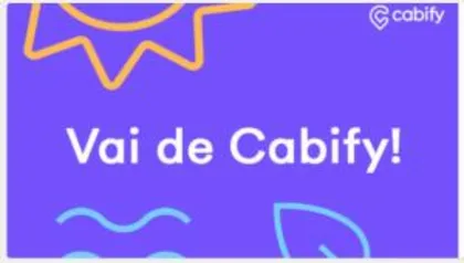 20% de desconto em até 5 corridas Cabify