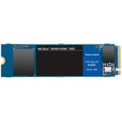 SSD WD Blue SN550, 1TB, M.2, PCIe, NVMe, Leituras: 2400Mb/s e Gravações: 1950Mb/s - R$816