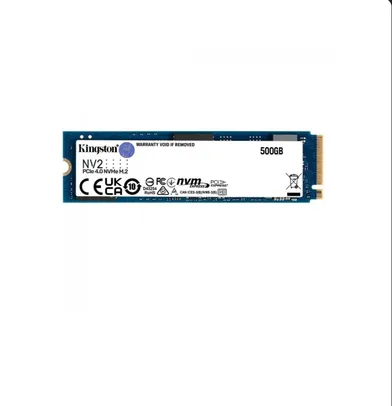 SSD Kingston NV2, 500GB, M.2 NVMe, 2280, Leitura 3500MBs e Gravação 2100MBs, SNV2S/500G