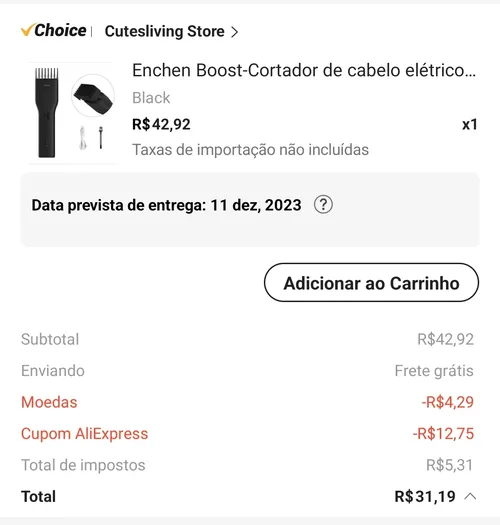 Imagem na descrição da promoção