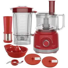 (AME R$150,16) Multiprocessador com Liquidificador Philco PMP1500V Turbo 2 Velocidades + Pulsar 900W