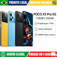 [NO BRASIL] Smartphone POCO X5 Pro 5G Versão Global 256GB