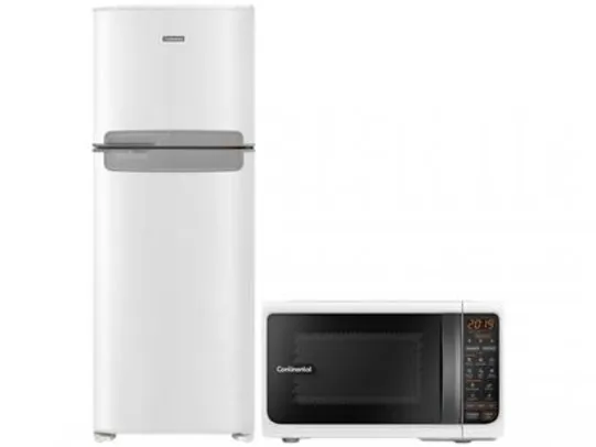 Geladeira/Refrigerador Continental Frost Free - Duplex 472L + Micro-ondas 21L Branco MC21B