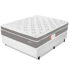 Cama Box Casal Colchão Molas Ensacadas Espuma Nasa Viscoelástica Ortopédico D33 com Pillow - Orb | R$1020