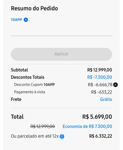 Imagem na descrição da promoção