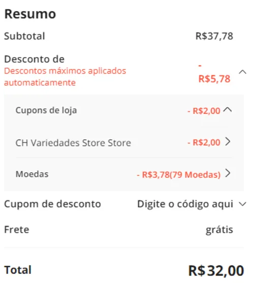 Imagem na descrição da promoção