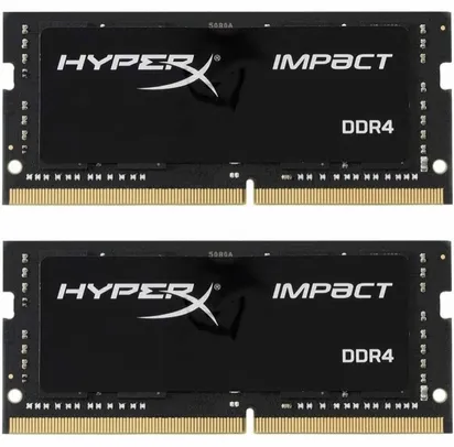 HX432S20IBK232 - Kit de Memórias HyperX Impact de 32GB (2 x 16GB) SODIMM DDR4 3200Mhz 1,2V para notebook Marca: HyperX | R$859