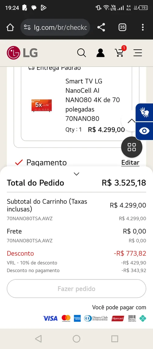 Imagem na descrição da promoção