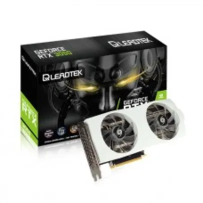 Placa de Vídeo Leadtek WinFast GeForce RTX 3050 Hurricane White Edition, LHR, 8GB, GDDR6, DLSS, Ray Tracing