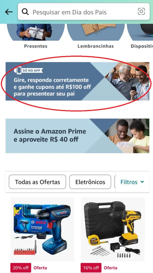 Imagem na descrição da promoção