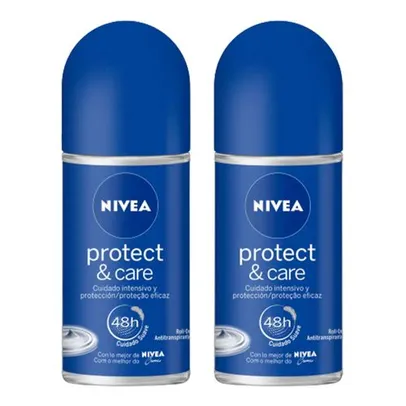 Kit Desodorante Nivea Roll-On Protect & Care levando 6 kits com 2 